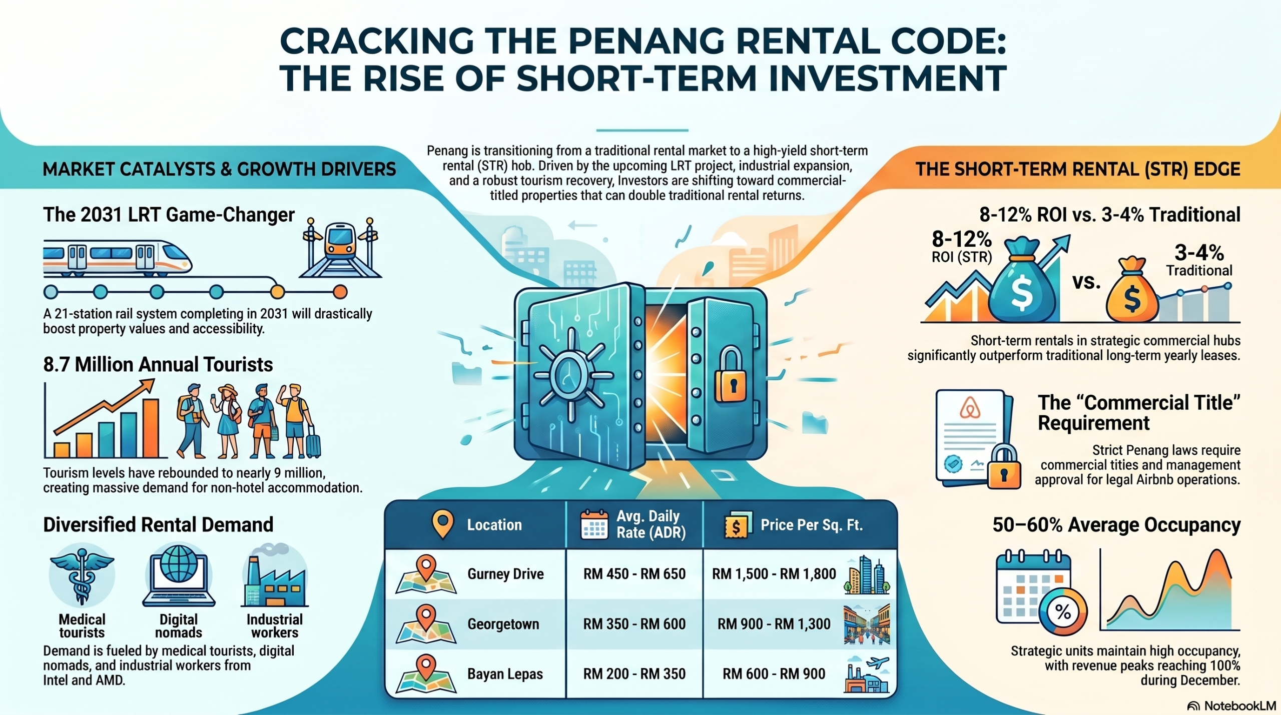 Cracking Penang’s Rental Code: ADR, Occupancy & High-Yield Locations